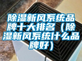 行業新聞除濕新風系統品牌十大排名（除濕新風系統什么品牌好）