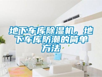 行業新聞地下車庫除濕機，地下車庫防潮的簡單方法
