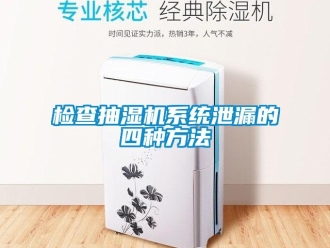 行業(yè)新聞檢查抽濕機(jī)系統(tǒng)泄漏的四種方法