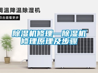 行業新聞除濕機修理—除濕機修理原理及步驟
