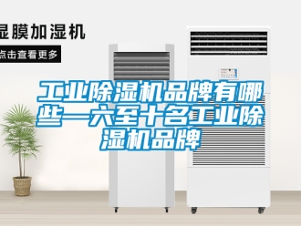 常見問題工業除濕機品牌有哪些—六至十名工業除濕機品牌