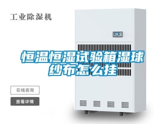 知識百科恒溫恒濕試驗箱濕球紗布怎么掛