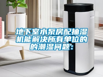 企業新聞地下室水泵房配抽濕機能解決所有單位的的潮濕問題：