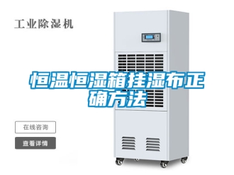 知識百科恒溫恒濕箱掛濕布正確方法