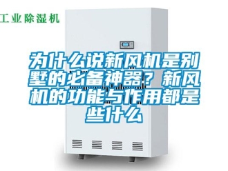 企業新聞為什么說新風機是別墅的必備神器？新風機的功能與作用都是些什么
