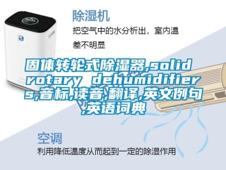 行業新聞固體轉輪式除濕器,solid rotary dehumidifiers,音標,讀音,翻譯,英文例句,英語詞典